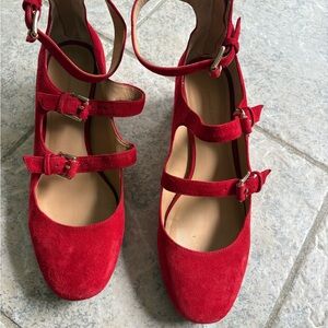 Banana Republic Red Suede Flats